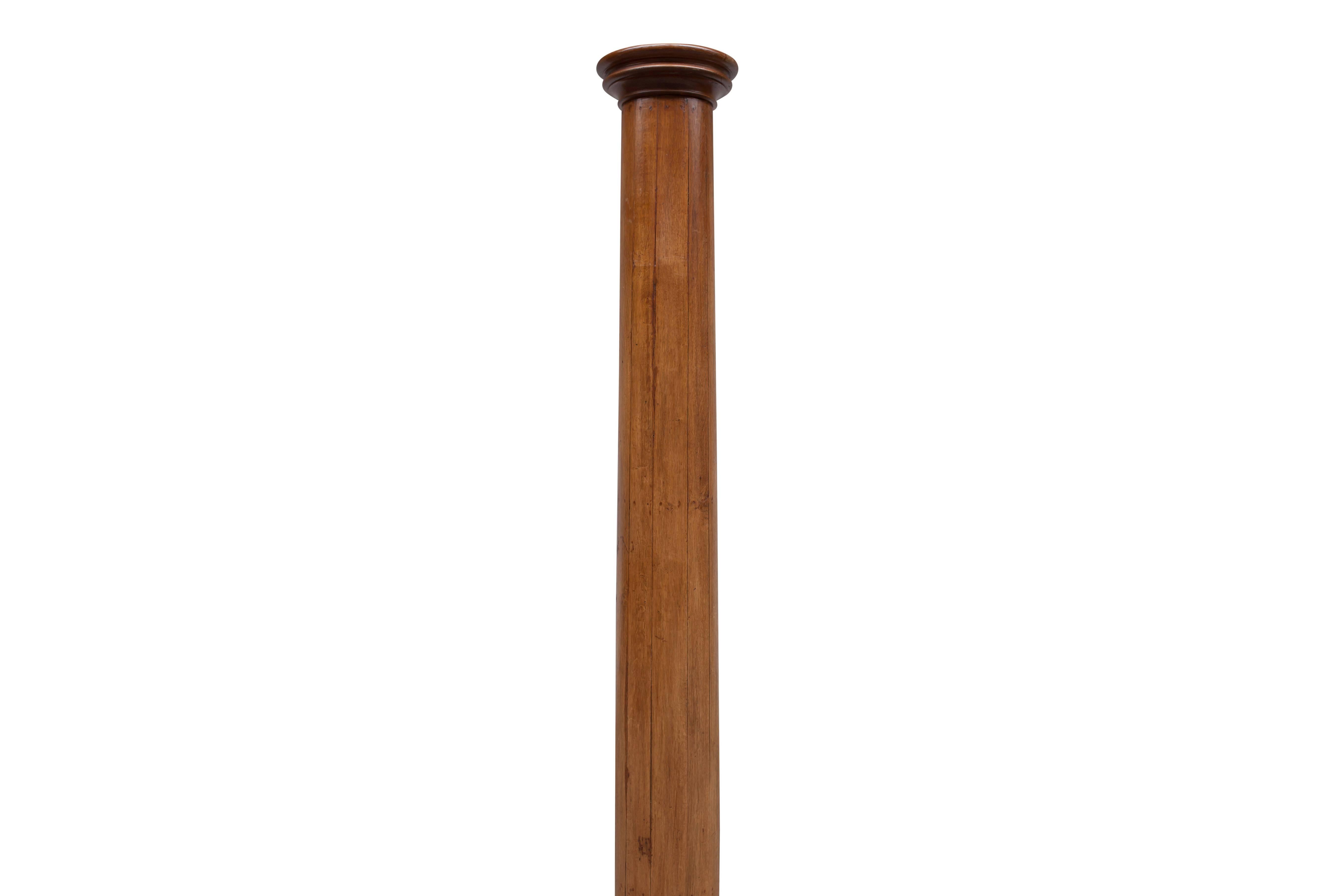 20th Century Neoclassical Majestic Oak Columns