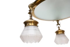 Lustre Art Déco en bronze de William Benson