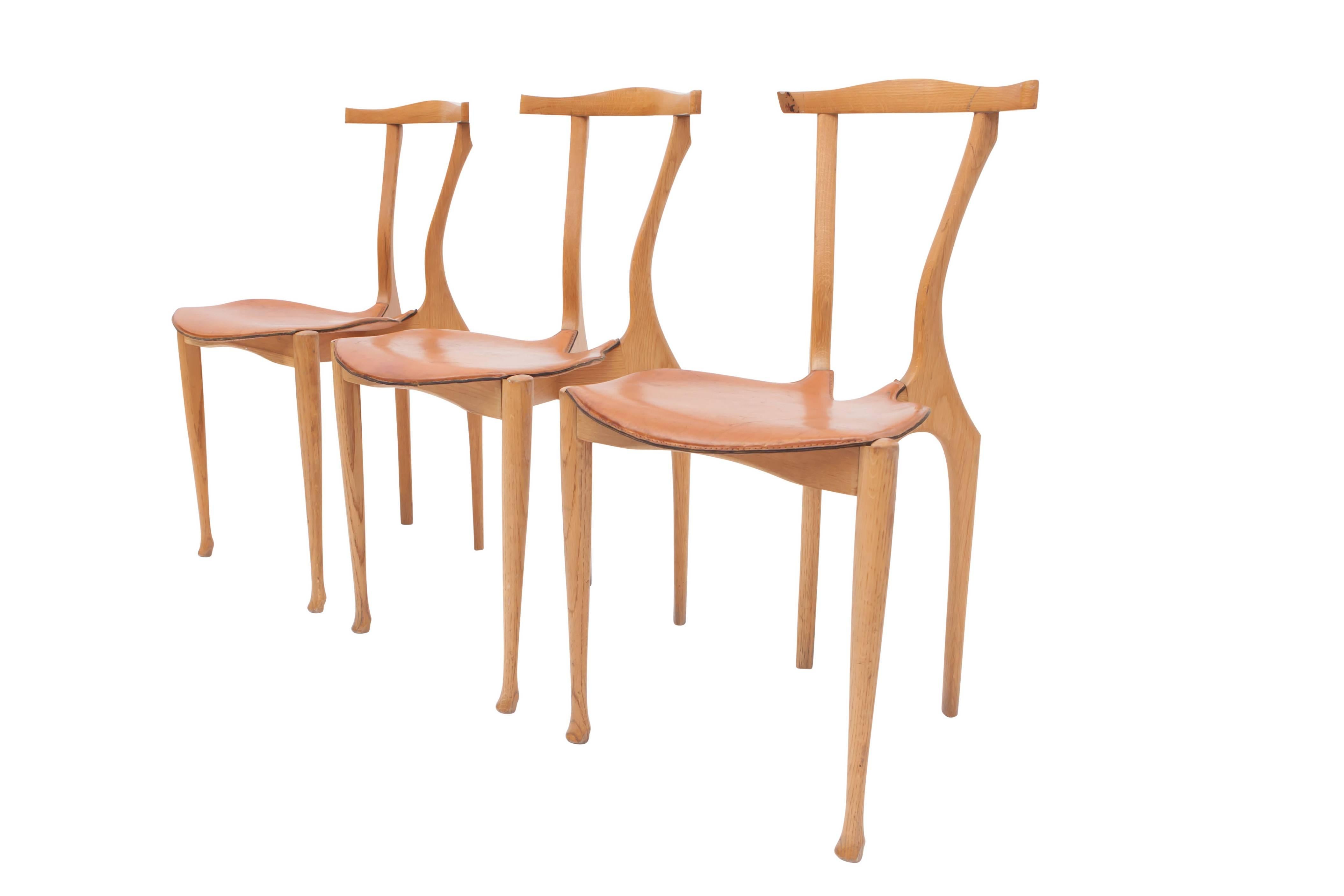 Oscar Tusquets 'Gaulino' Oak Chair and Ottoman 2