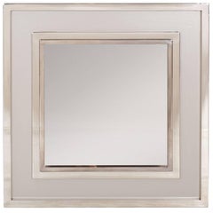 Hollywood Regency Chrome Maison Jansen Mirror