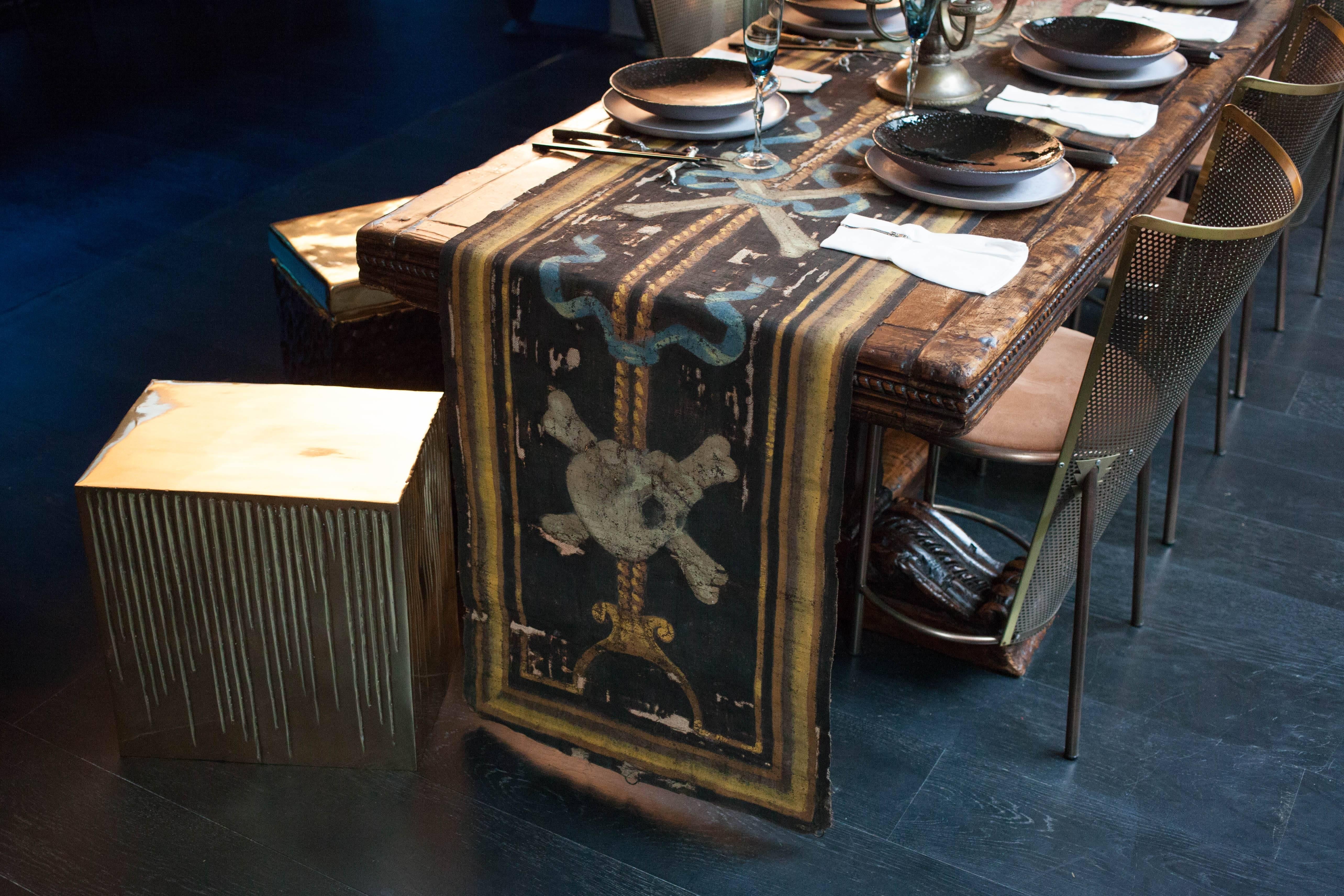 Bronze Hollywood Regency Stool by Studio Goldwood 1