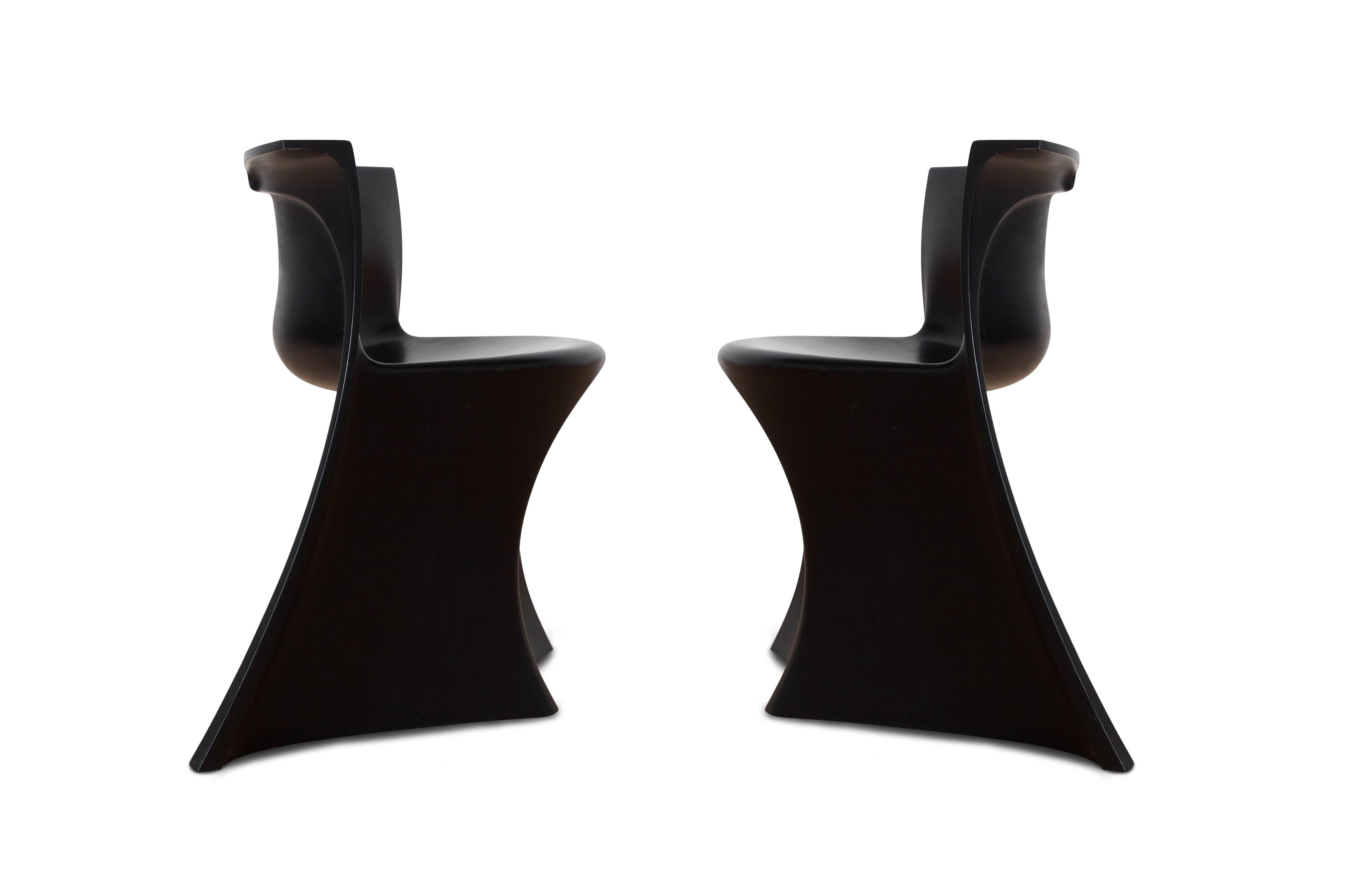 Mid-Century Modern Black 'Boccio' Table and Chairs by Pierluigi Spadolini, 1971 8