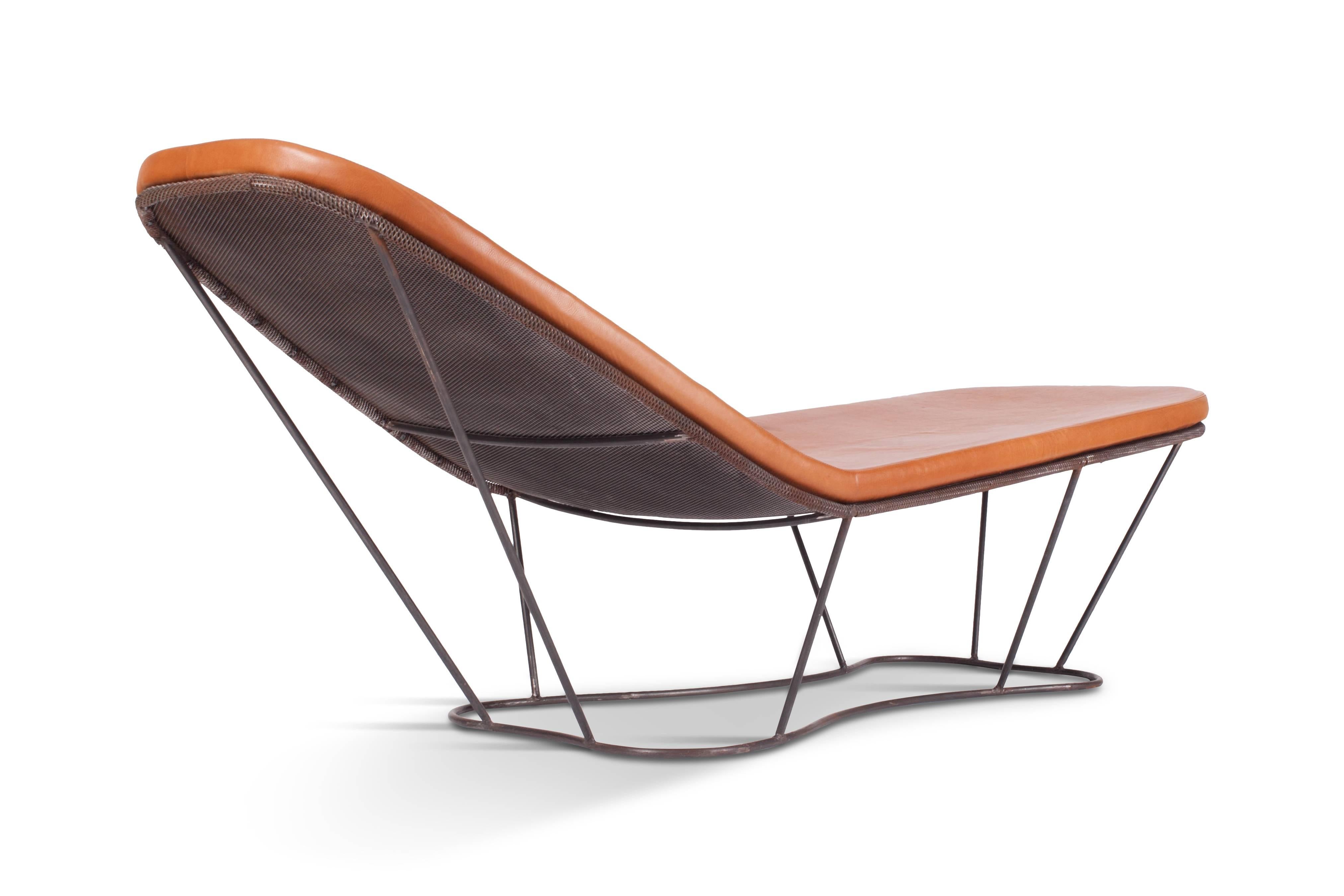Mid-Century Modern Cognac Leather Lounge Chair by Xavier Lust 2