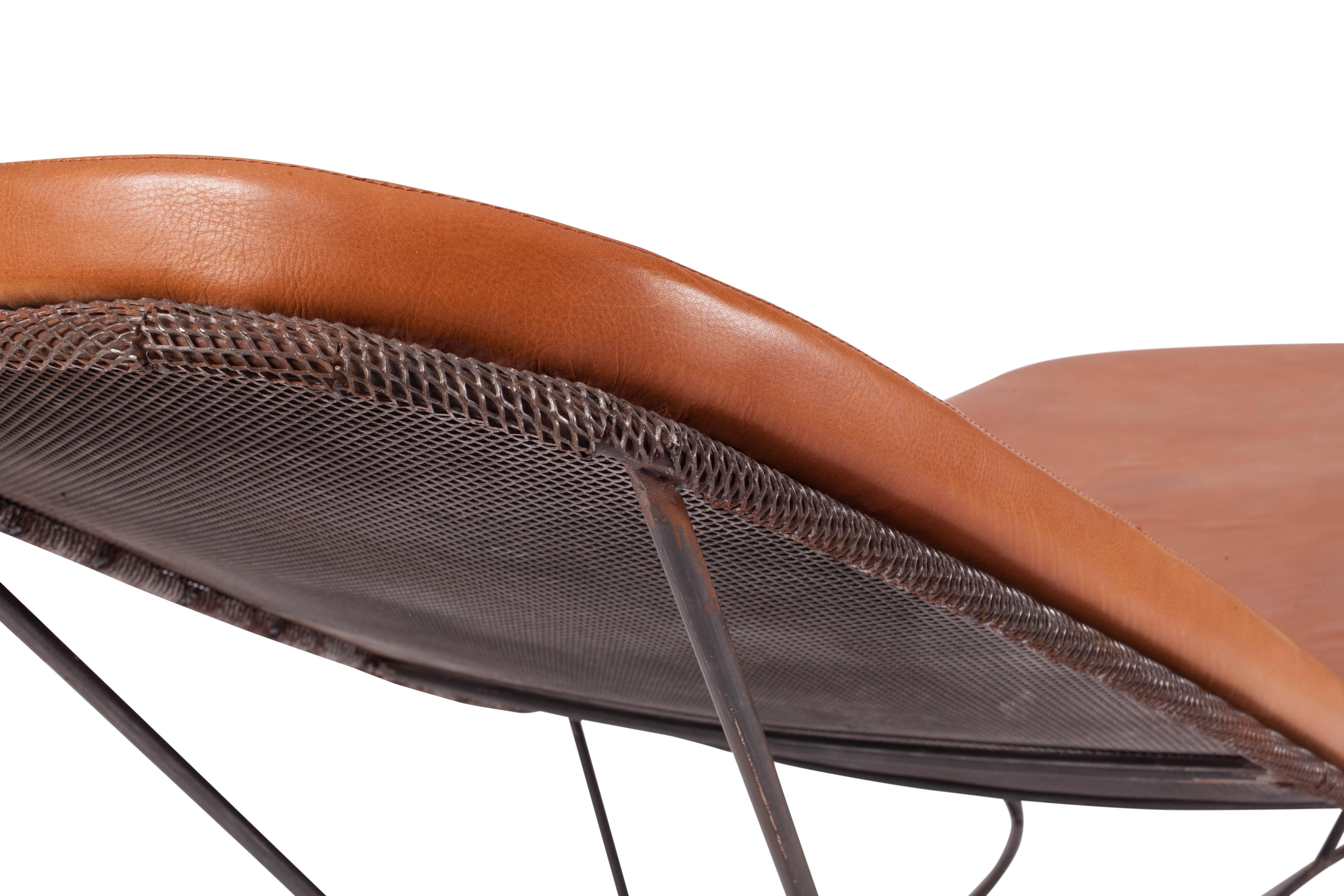 Mid-Century Modern Cognac Leather Lounge Chair by Xavier Lust 6