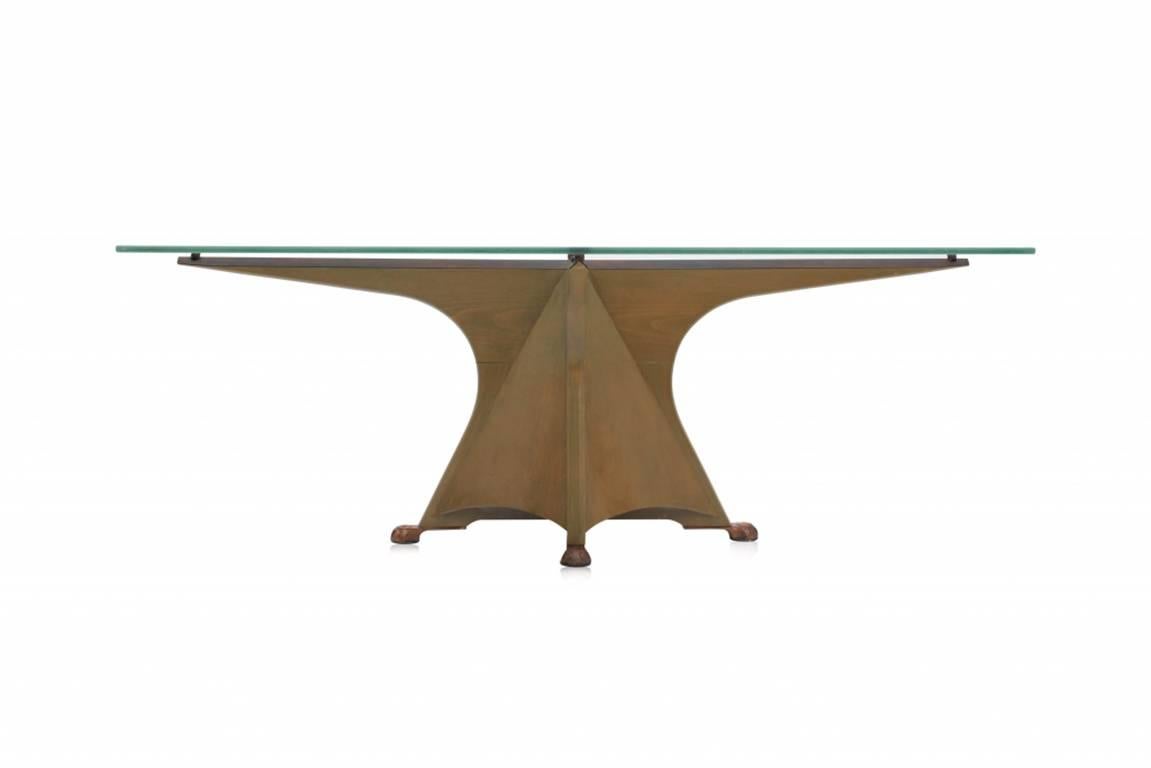 Etched Postmodern Oscar Tusquets 'Alada' Dining Table