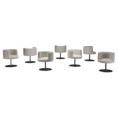 Gianni Moscatelli Money Swivel Chairs set of 7, for Formanova, Bouclé, 1960
