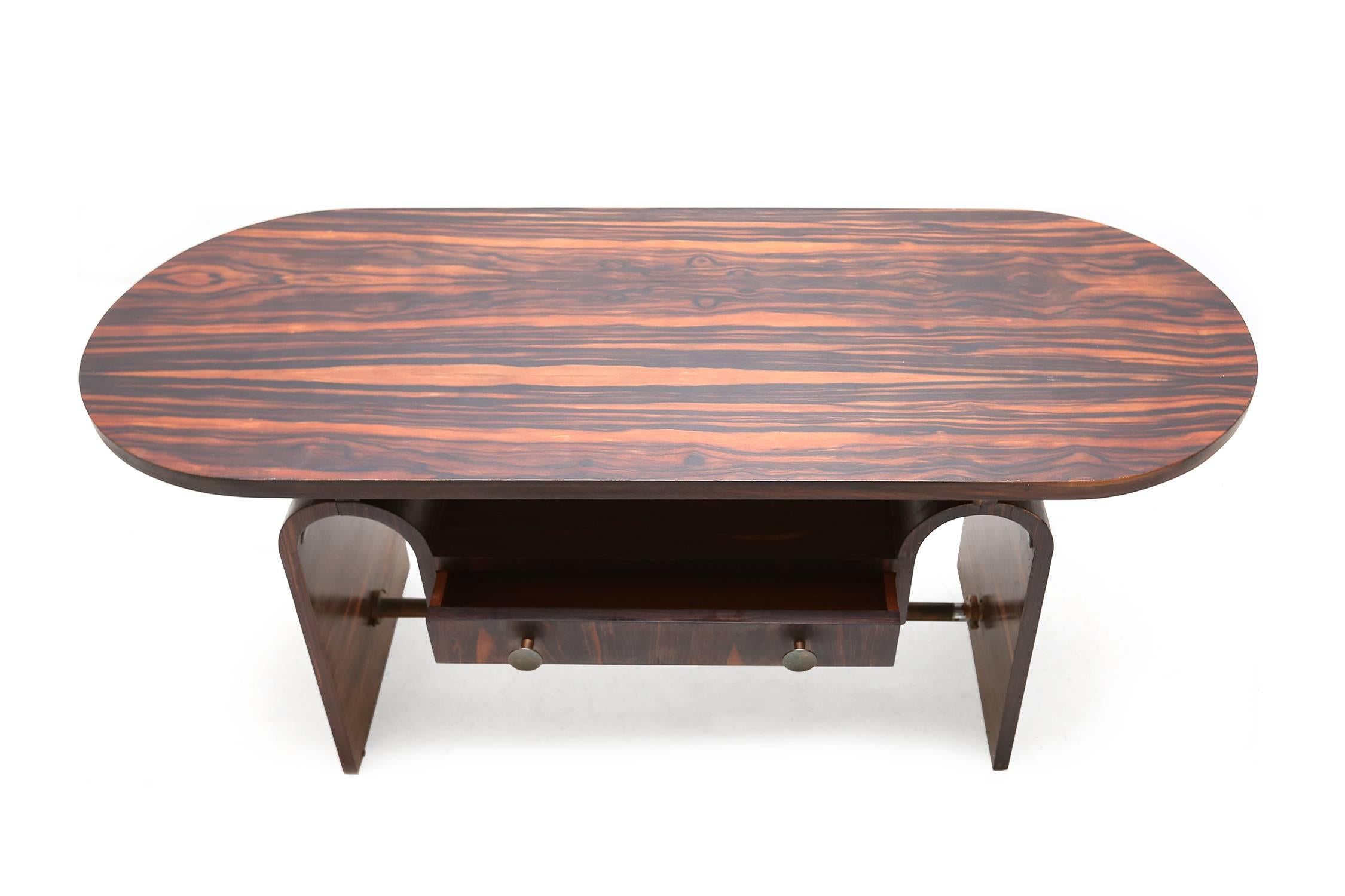 Art Deco Macassar Table by Mesquita for Metz & Co