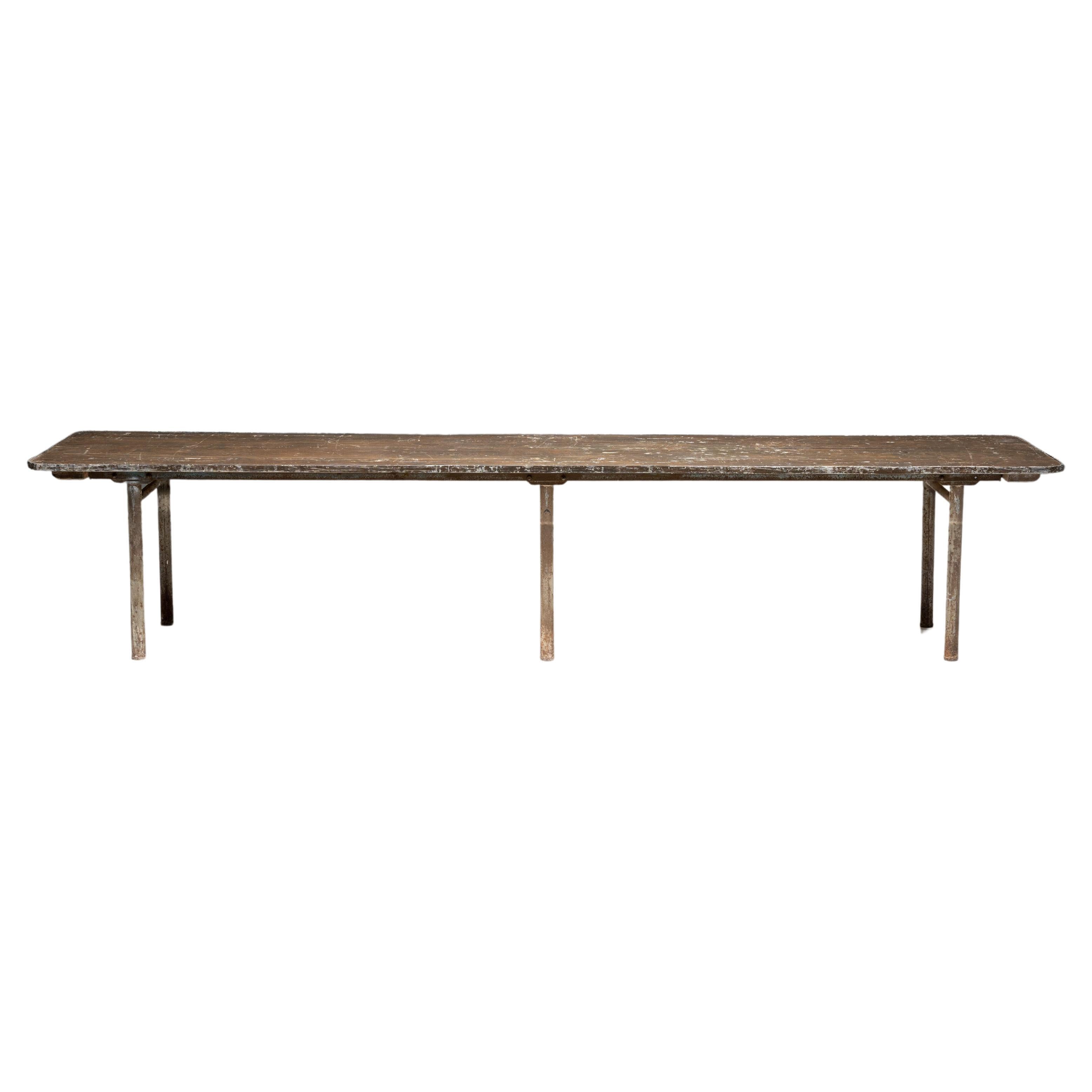 Industrial Butcher Dining Table, France, 1950s For Sale at 1stDibs
