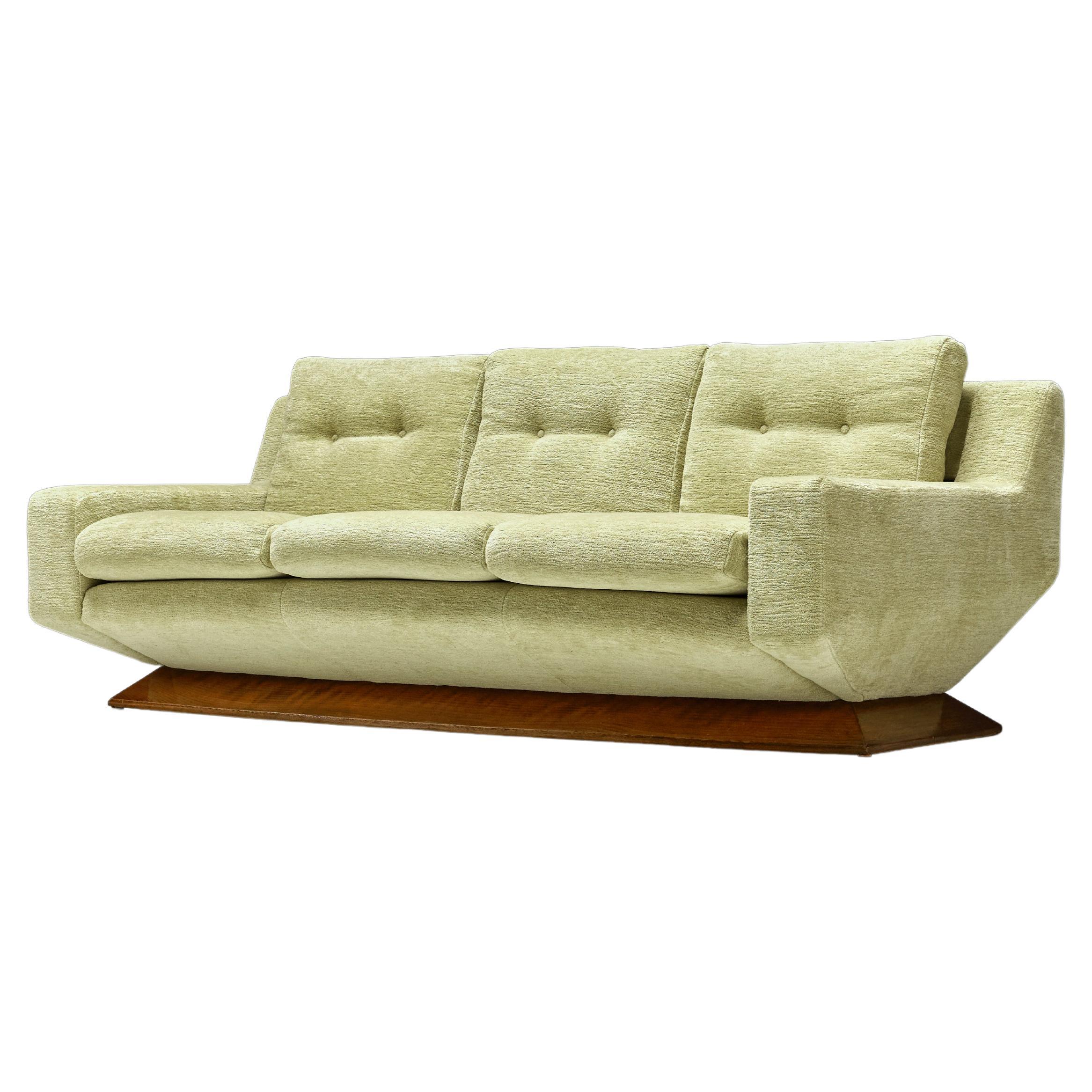 Mid-Century Sofa in Pierre Frey Chenille, Italy, 1960s For Sale