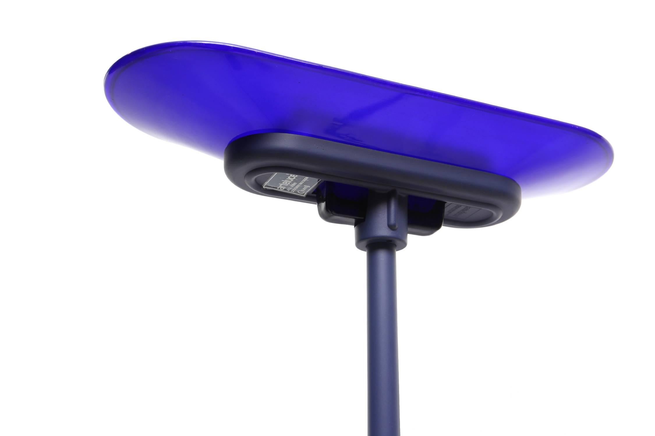 Italian Pair of 'International Klein Blue' Uplighters