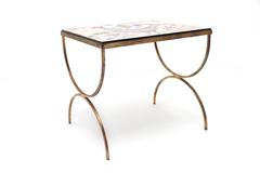 Tile Table with Mythical Bird Scene