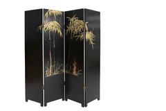 Hand-Painted Xian He Folding Screen