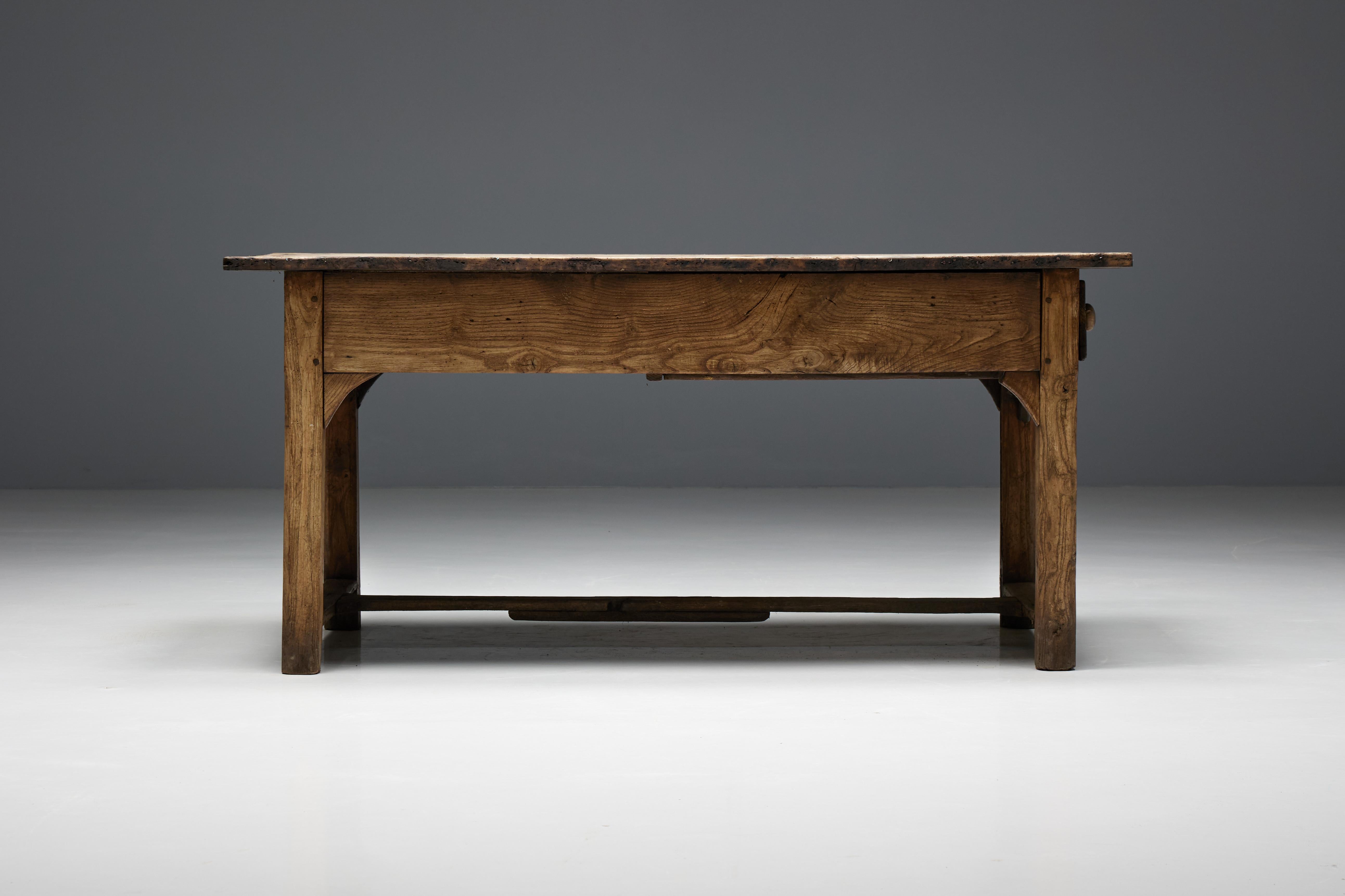 Table de salle à manger populaire Travail, France, 19ème siècle Excellent état - En vente à Antwerp, BE
