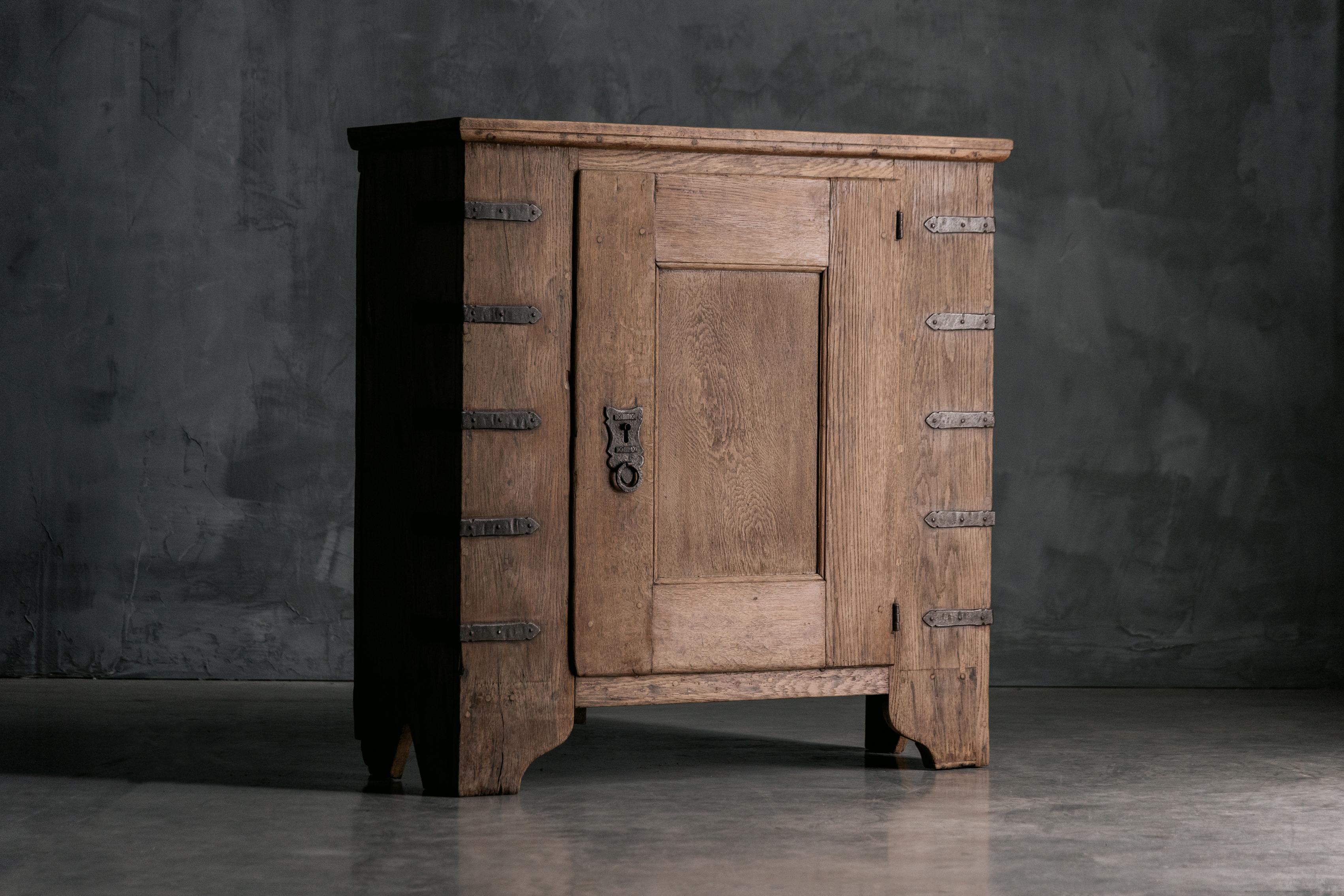 Brutalist Folk Art Cabinet, Spain, 18th Century 8
