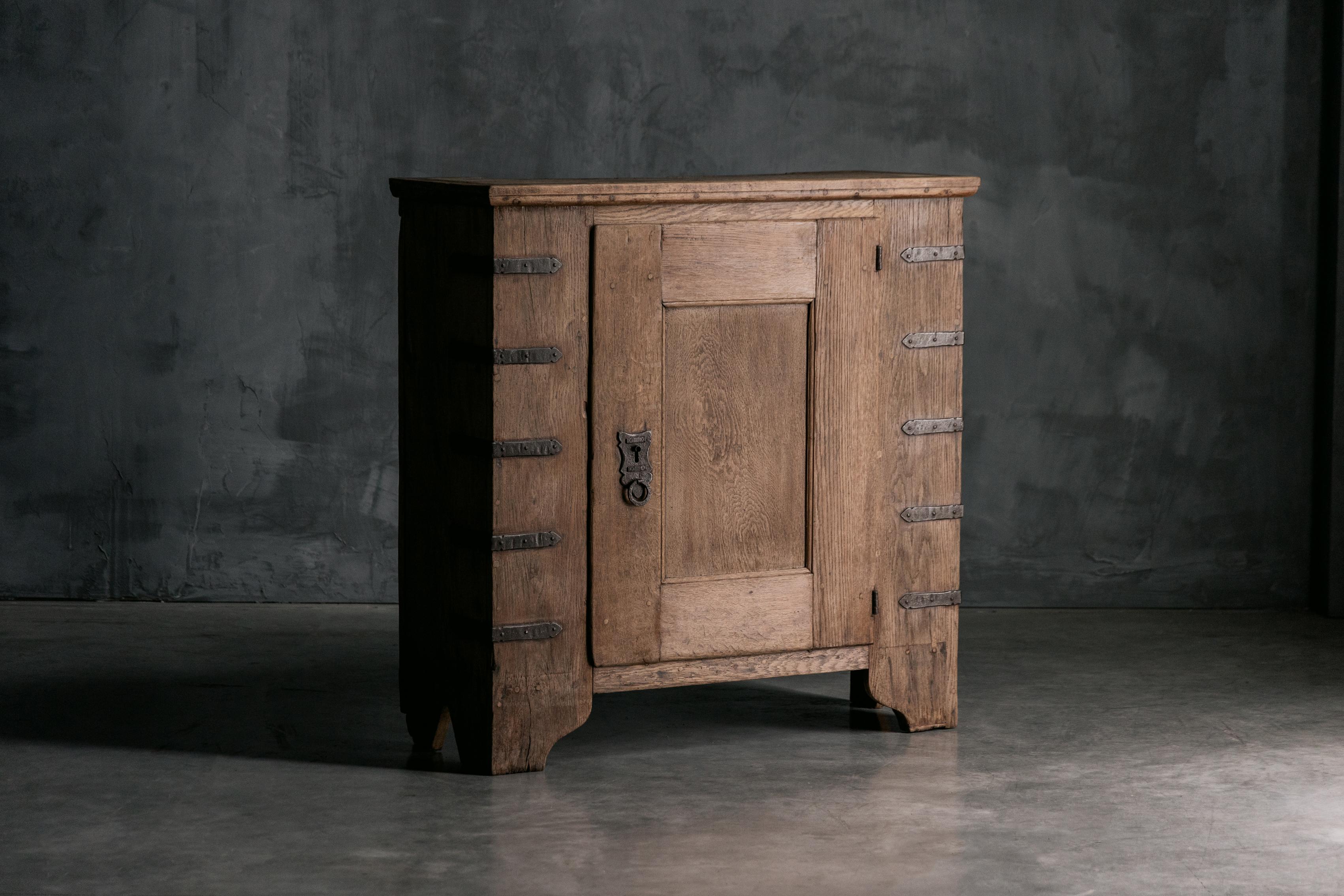 Brutalist Folk Art Cabinet, Spain, 18th Century 9