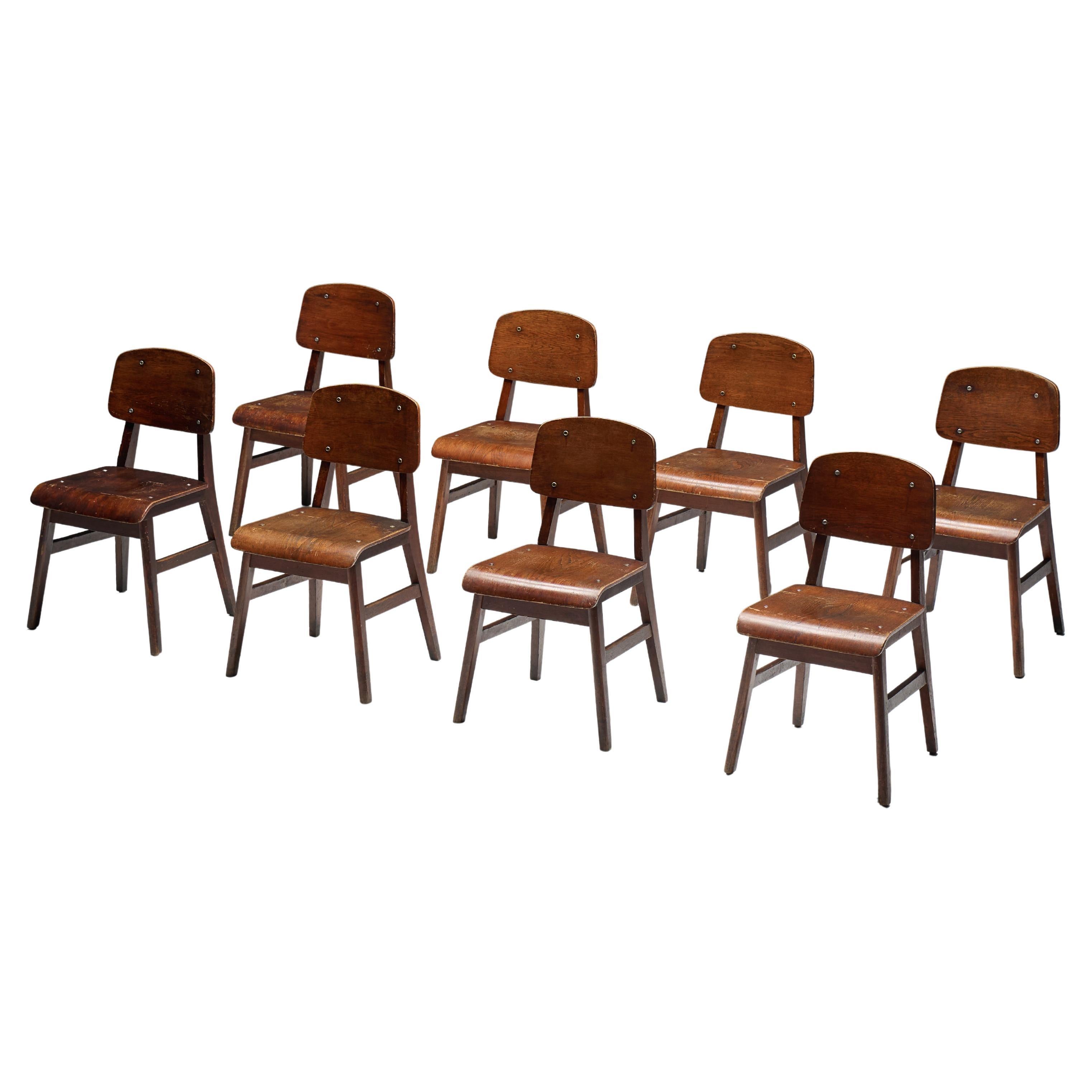 Rare Chair "Tout Bois" Attributed to Jean Prouvé, France, 1941