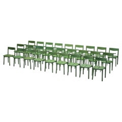 Grüne "Kaffeebohnen"-Esszimmerstühle von Pierre Gautier-Delaye, Frankreich, 1965