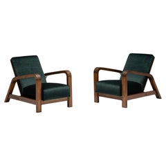 Pair of Art Deco Lounge Chairs, France, 1930s