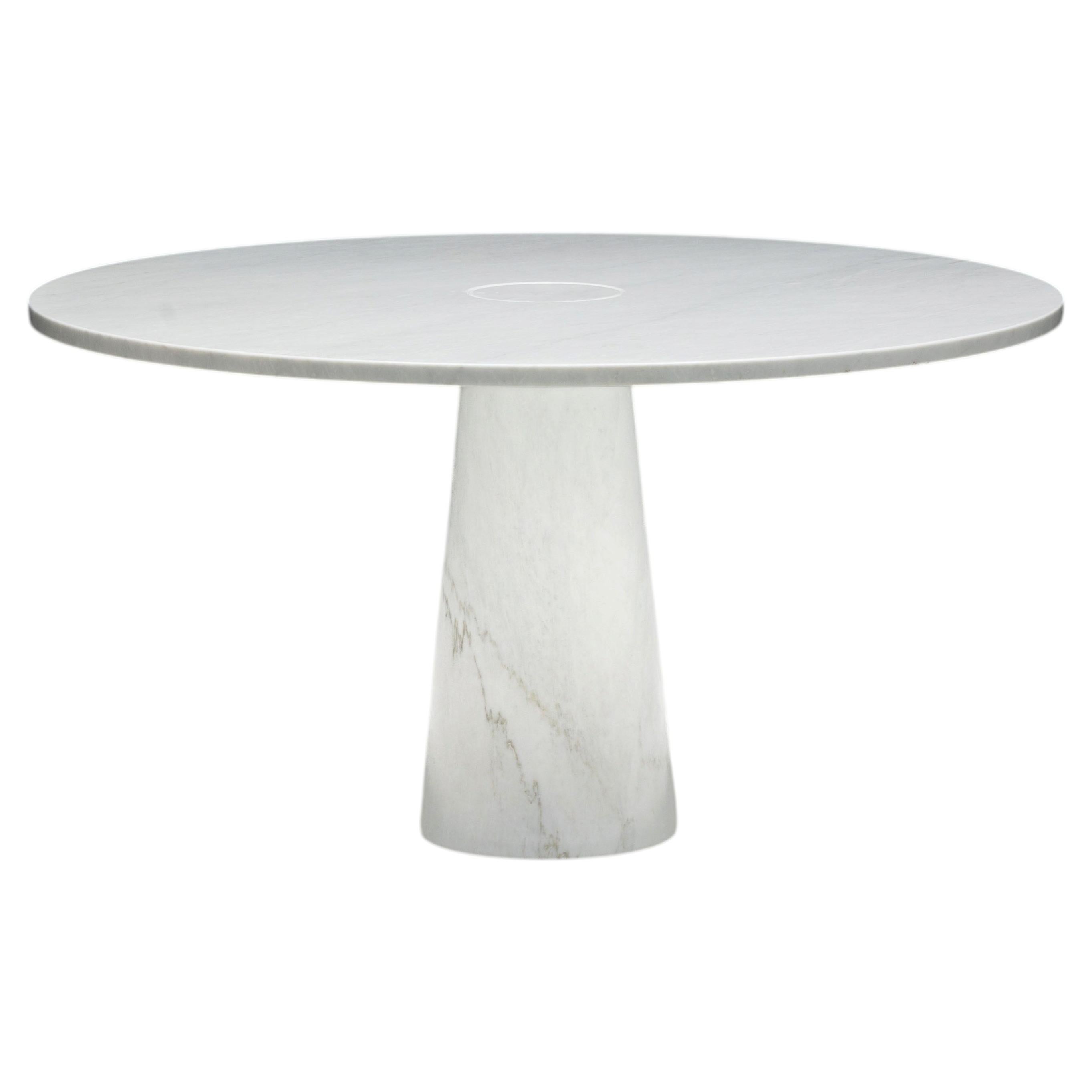 Mesa de comedor «Eros» de mármol blanco, diseñada por Angelo Mangiarotti para Skipper, Italia, década de los 70 en venta