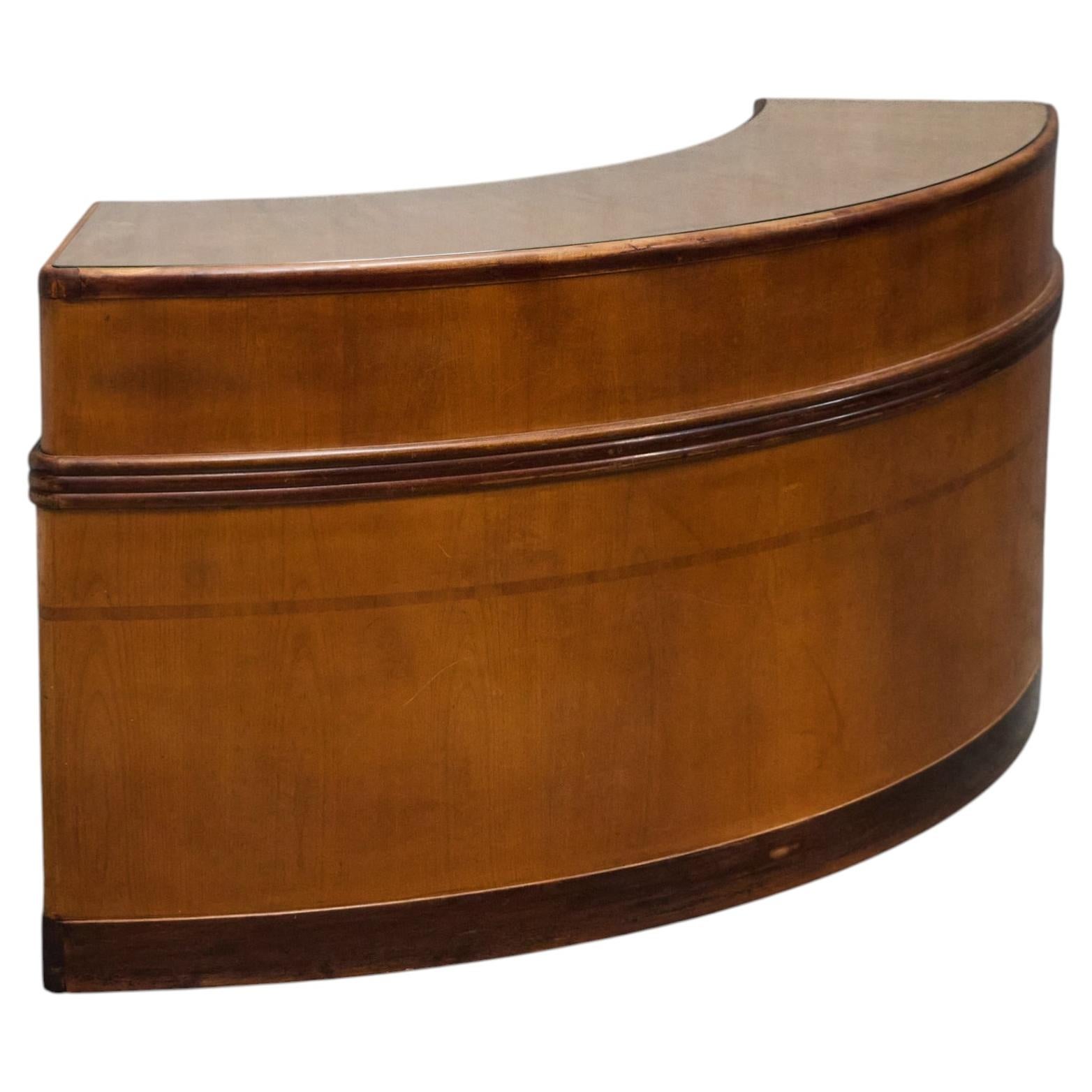Monumental Art Deco Curved Counter, Italy, Mid-20th Century For Sale