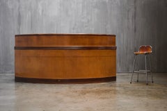 Imponente bancone curvo in stile Art Déco, Italia, metà del XX secolo