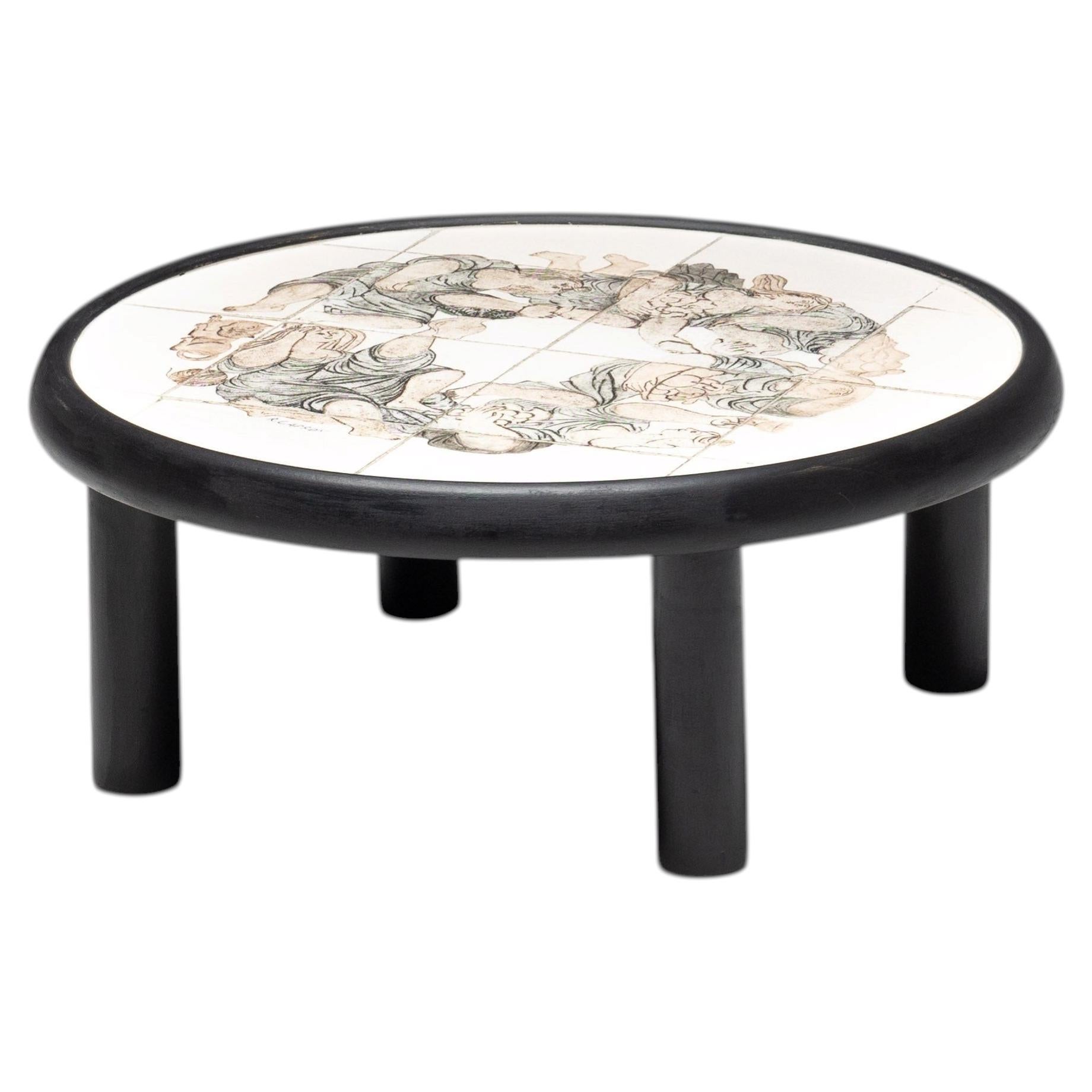 Figurativer Couchtisch aus Keramik von Roger Capron, Frankreich, 1960er Jahre im Angebot