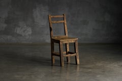 Silla rústica de madera de estilo vernáculo, Francia, siglo XIX