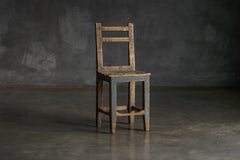 Silla de madera de arte popular, Francia, siglo XIX