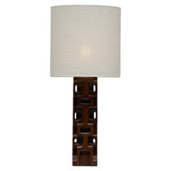 Lampada da tavolo scolpita di Gianni Pinna, Italia, anni '70