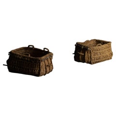 Vernacular Folk Art Woven Basket, France - 19th Century