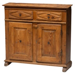 Rustic Folk Art Carved Cabinet, 19th Century