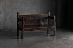 Vernacular Folk Art Wooden Bench, Europe, 19th Century