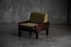 Modernist Lounge Chair with Exposed Wood Joinery, Brazil, 1960s