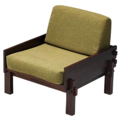 Modernist Lounge Chair with Exposed Wood Joinery, Brazil, 1960s