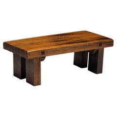 Rustic Oak Coffee Table - Mid-20th Century