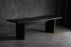 Mesa rústica de roble del siglo XIX procedente de Francia, con una robusta superficie de tablones