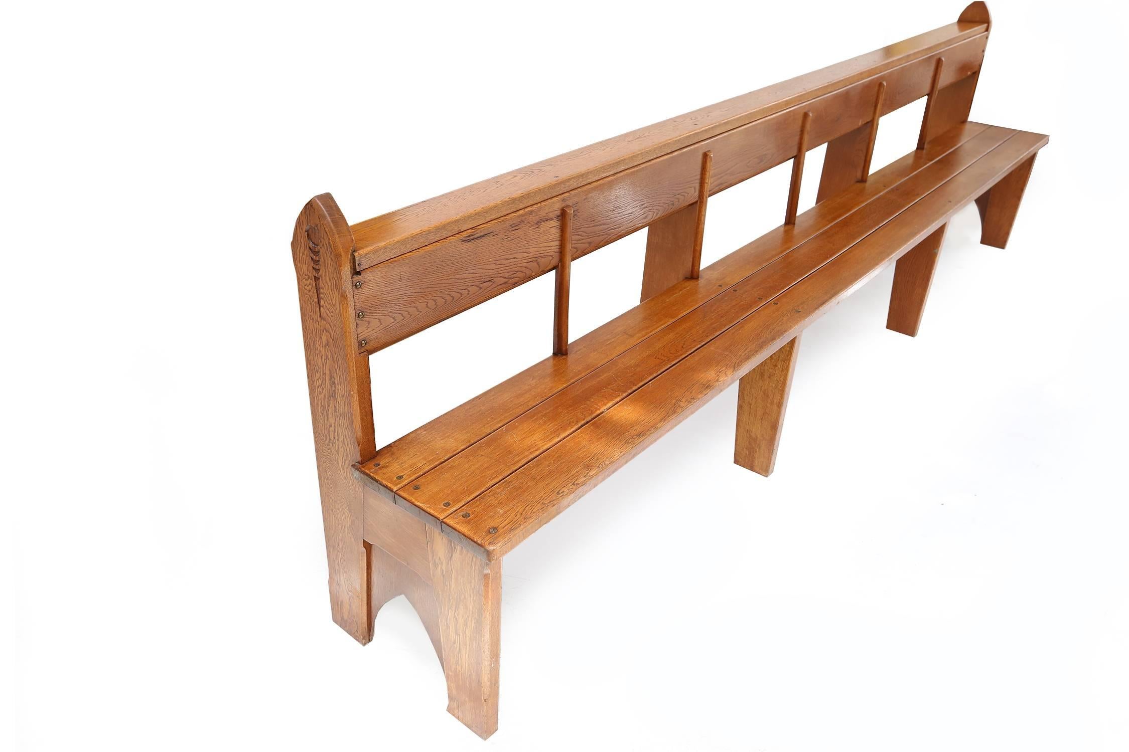 Oak Amsterdamse School Style Art Deco oak MidBenches