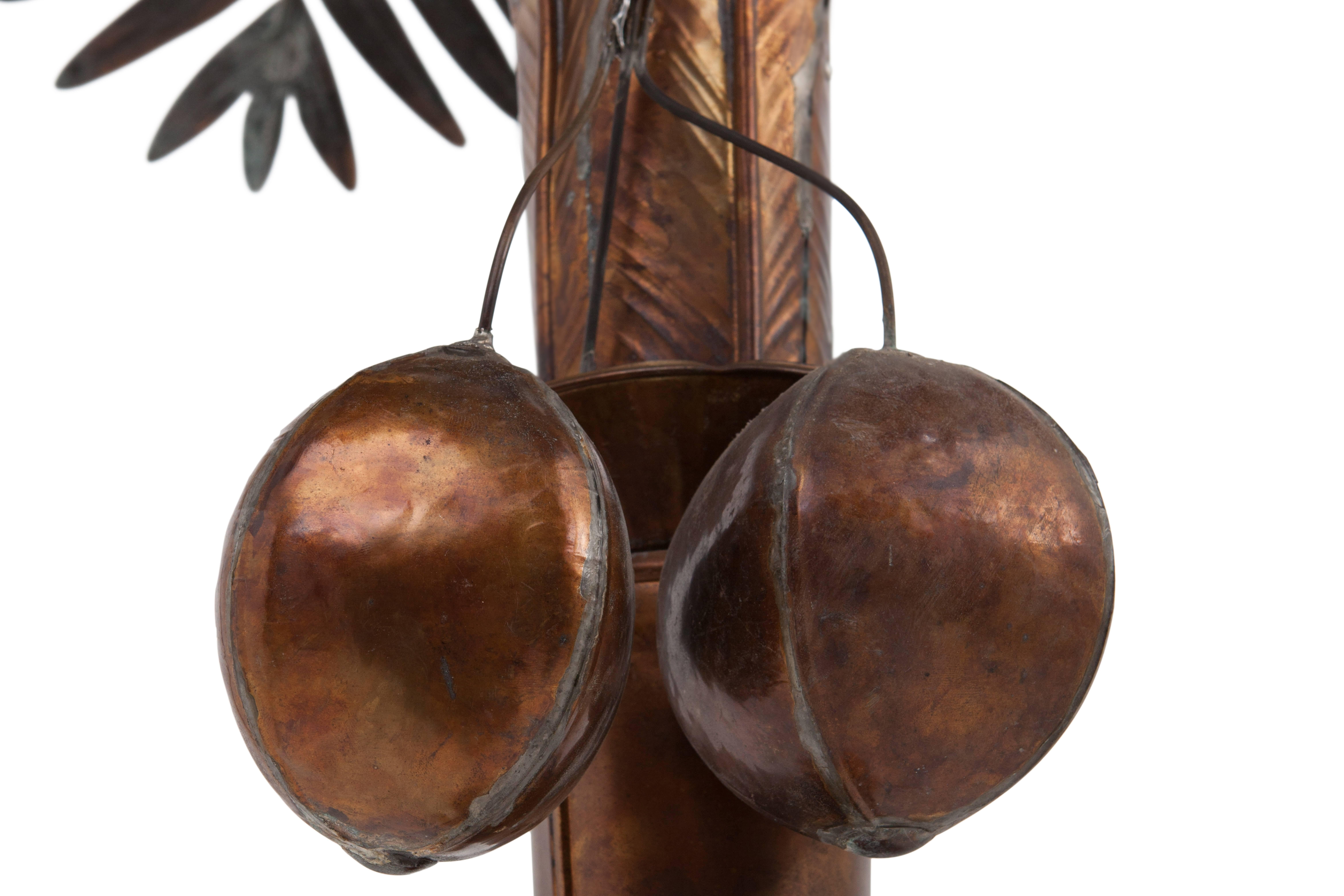 Brass Palm Tree Floor Lamp In Good Condition In Antwerp, BE