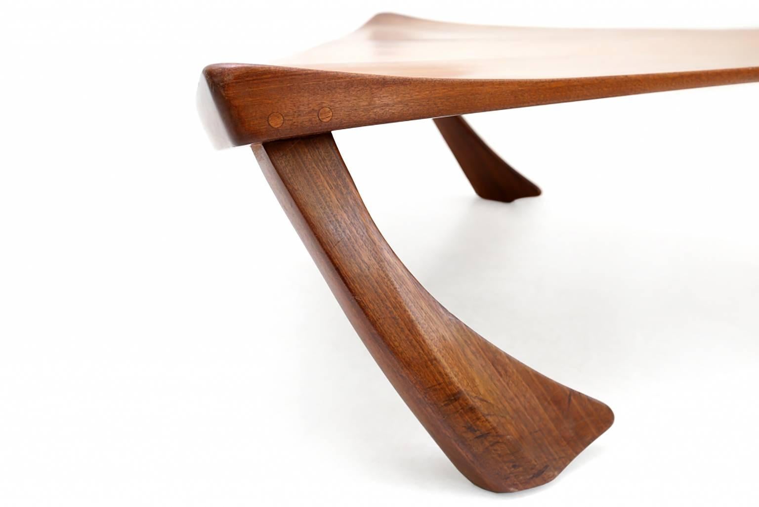 Mid-Century Modern A. Van Der Linden Sculptural Coffee Table