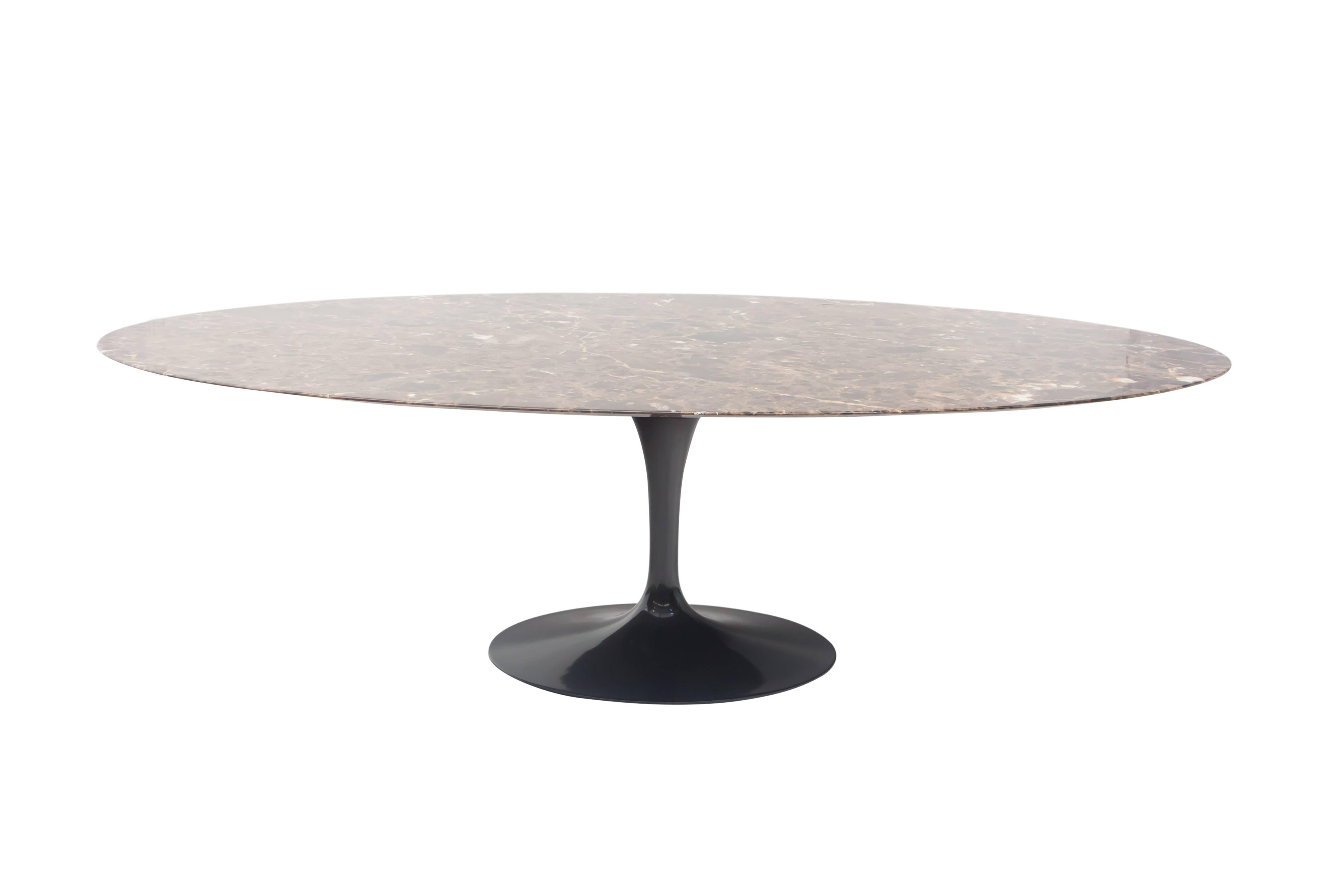 Mid-Century Modern Eero Saarinen Dining Table Espresso Marble