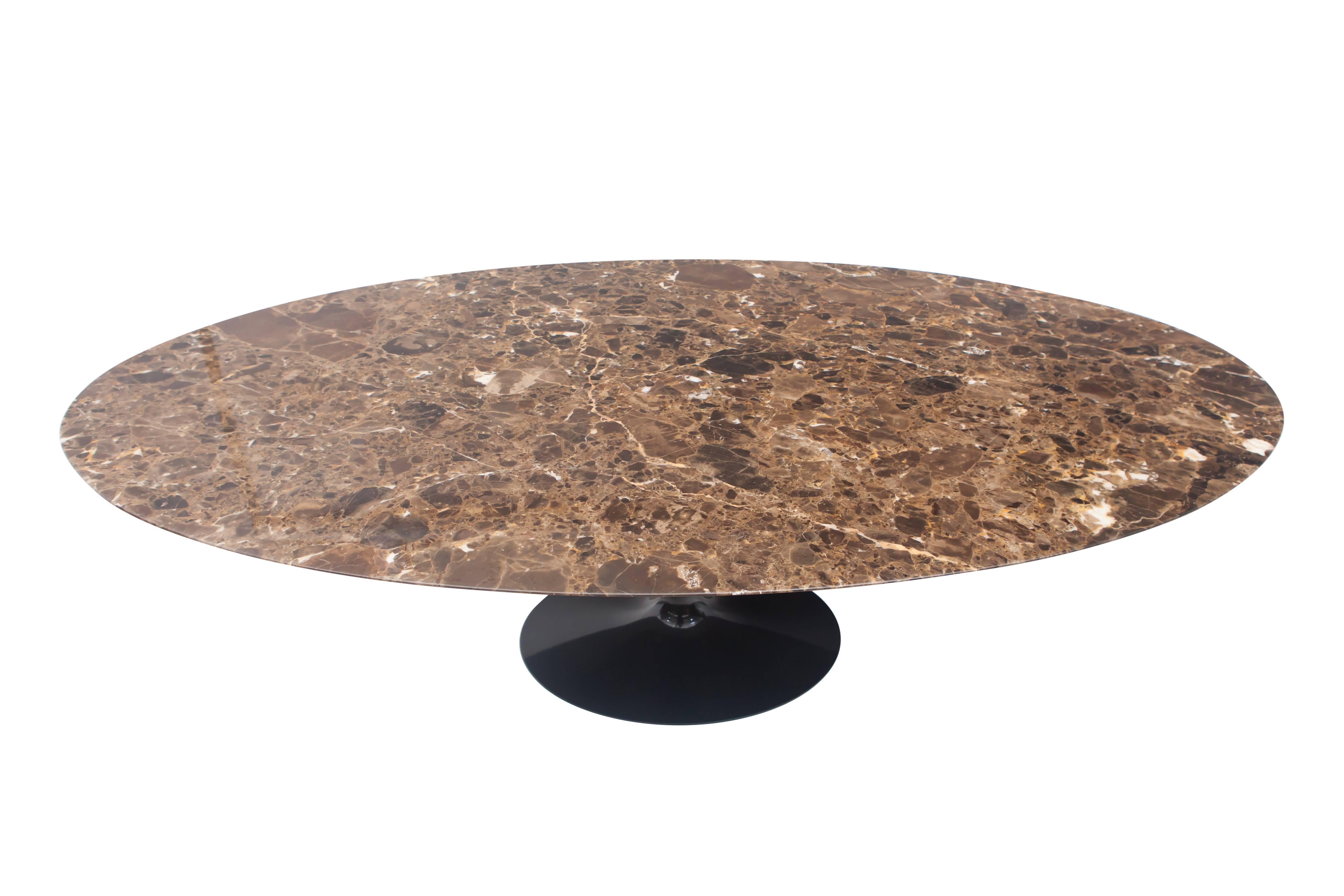 North American Eero Saarinen Dining Table Espresso Marble