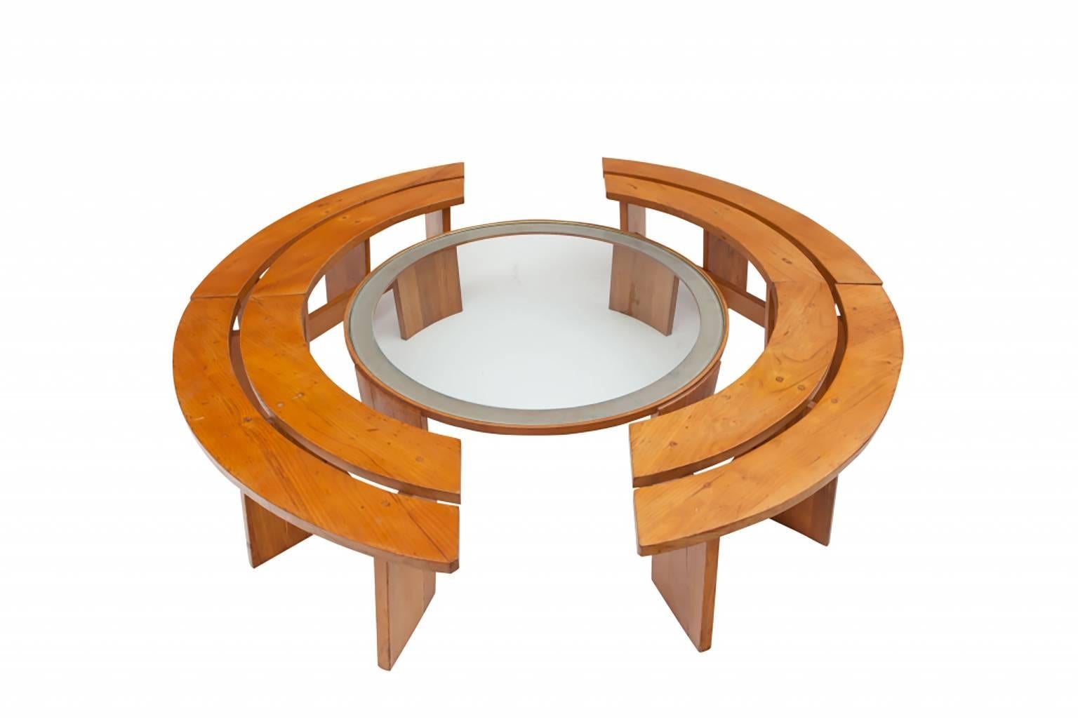 Pierre Chapo style Curved Benches 1