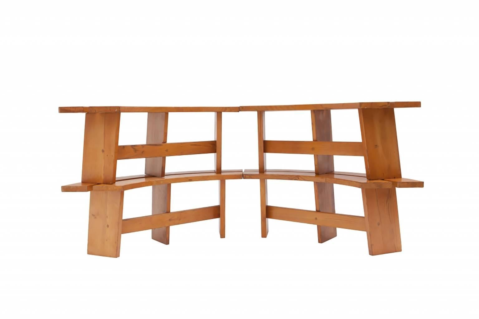 Pierre Chapo style Curved Benches 3