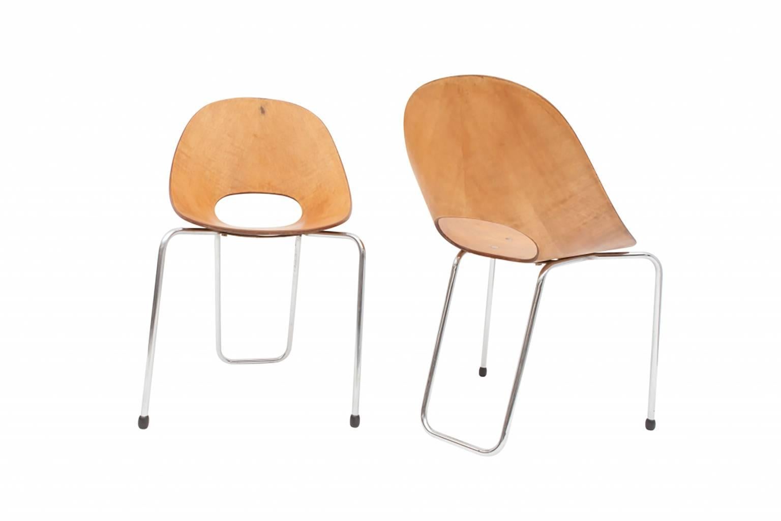 Chrome Set of Eight Vittorio Nobili Chairs