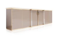 Sideboard with Travertine Top and Base by Maison Jansen