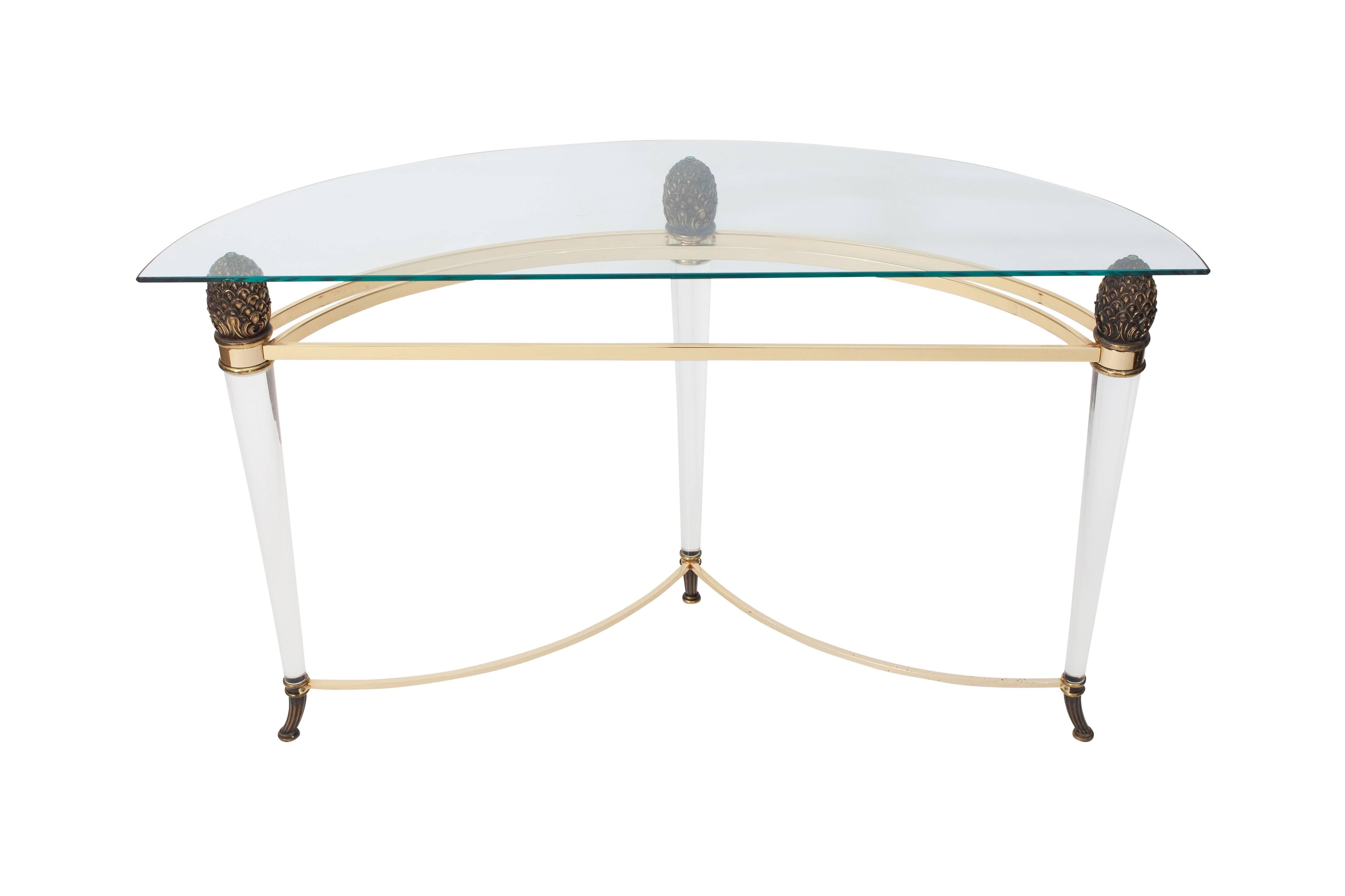 French Console Table by Maison Jansen, France, 1970s