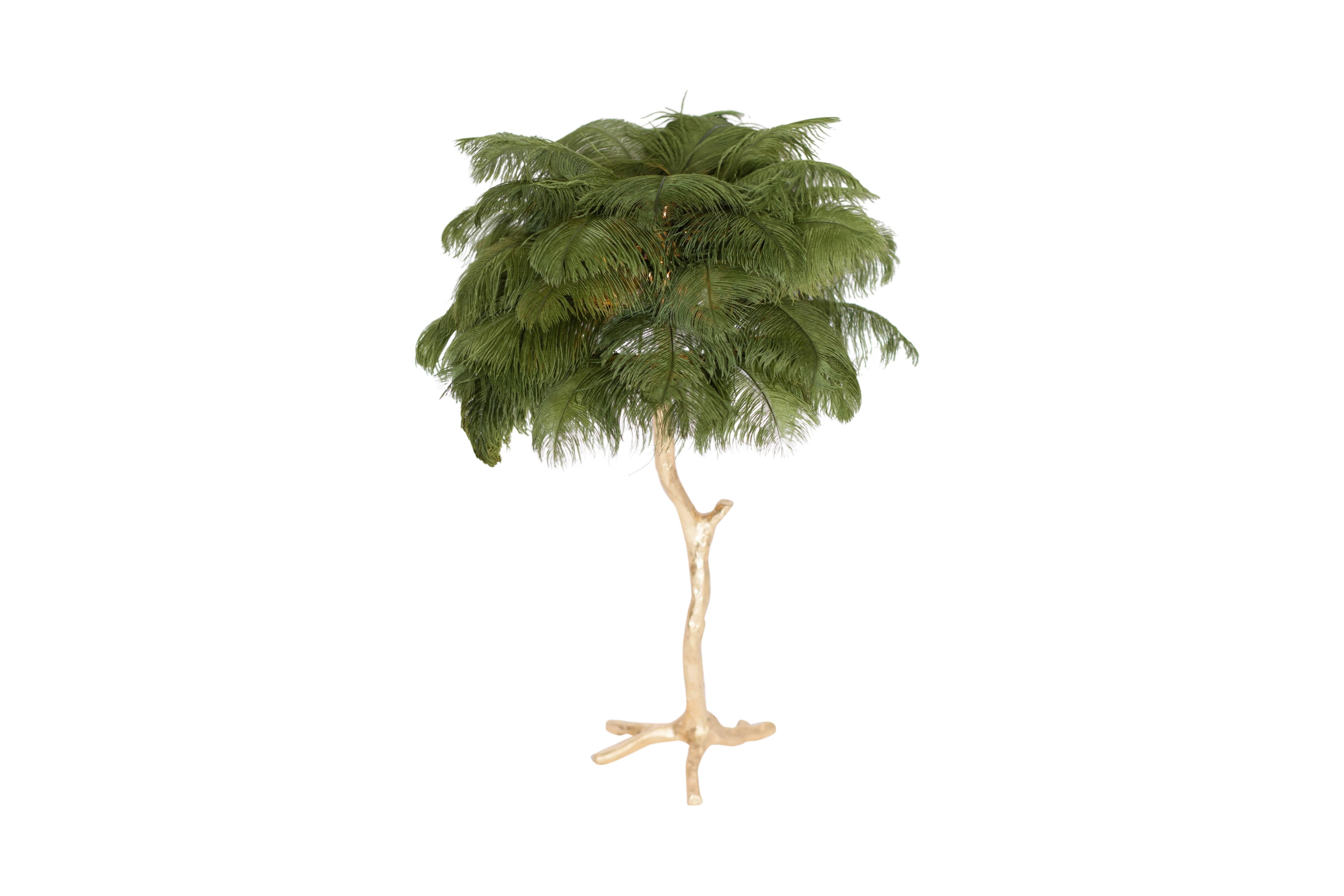 ostrich feather tree lamp