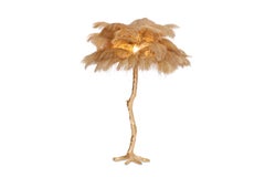 Golden Feathered Tree Lamp Gold