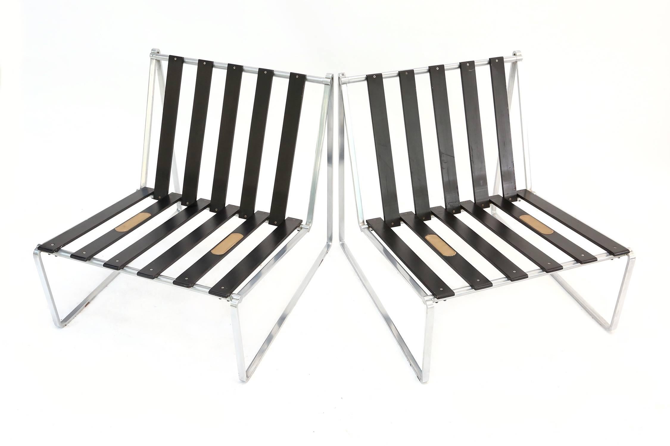 Wood Pair of Kho Liang Le Artifort Lounge Chairs