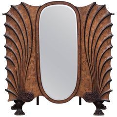Antique Exceptional Art Nouveau Mirrored Armoire